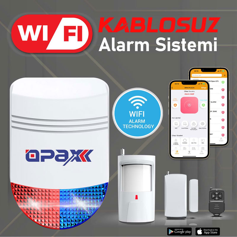 BGR-12 WIFI Kablosuz Siren Alarm Sistemi Mobil Uygulamalı (1 Yıl Ahm Ücretsiz) - Görsel 2